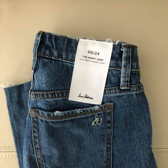 Sam Edelman Mary Jane High Rise Straight Crop Jean - Picture 7 of 10